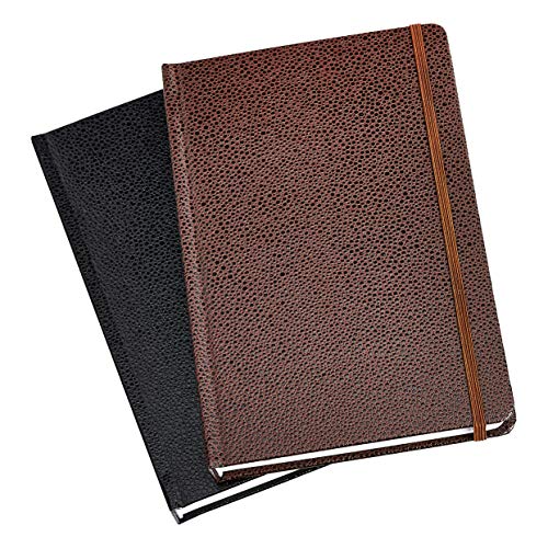 Amazon Basics Shagreen Journal, 2-Pack, Black/Brown - down 19.71% (£1.36) to £5.54 from £6.90