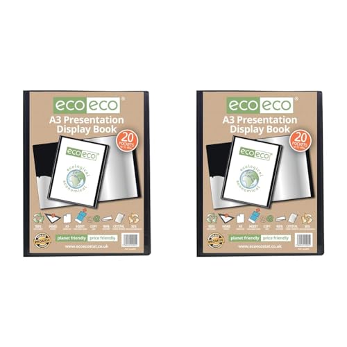 eco-eco A3 Size 50% Recycled 2...th Plastic Sleeves (Pack of 2) - down 25.23% (£4.92) to £14.58 from £19.50