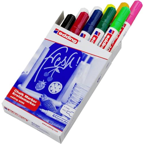 edding 4095 chalk marker - mul...arker pens for opaque coverage - down 8.71% (£1.39) to £14.56 from £15.95