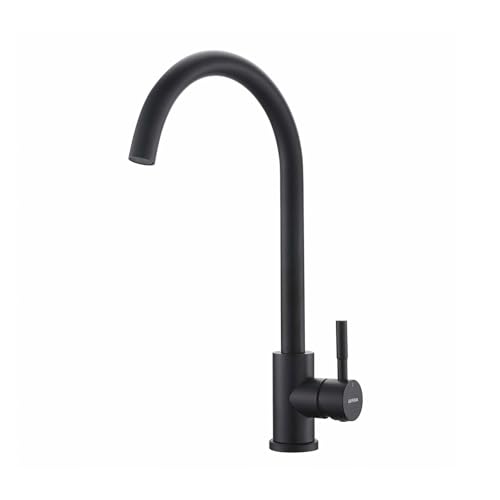 GRIFEMA G4008B Kichen Tap, Hig...t Sink Mixer, Stainless, Black - down 34.55% (£16.36) to £30.99 from £47.35