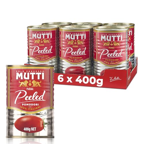 Mutti - Pelati Peeled Tomatoes, 400g, (Pack of 6) - down 25.00% (£1.50) to £4.50 from £6.00