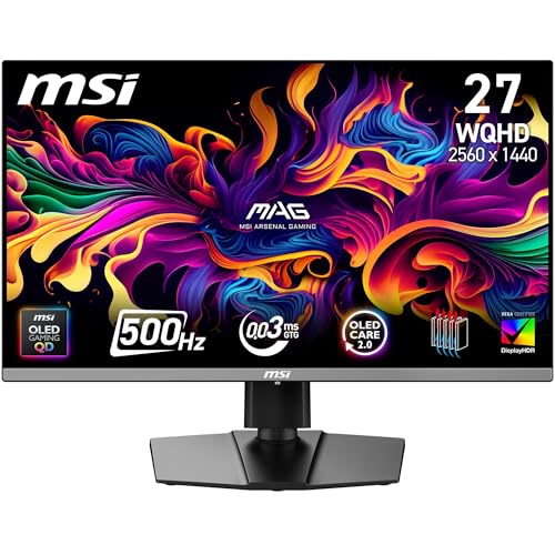 MSI MAG 272QP QD-OLED X50 27-I...Premium Pro, HDMI 2.1, DP 1.4a - down 7.71% (£50.01) to £598.99 from £649.00
