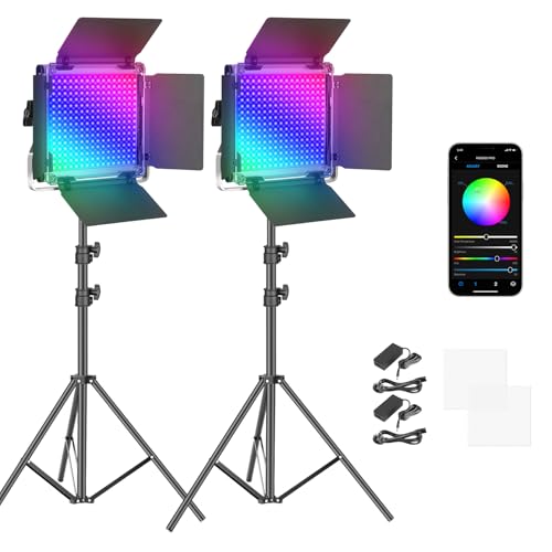 NEEWER 2 Pack 660 PRO RGB LED ...l Color, 50W Dimmable Bi Color - down 25.50% (£56.69) to £165.60 from £222.29