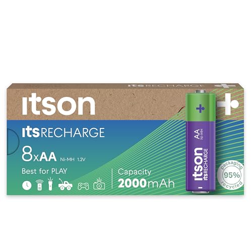 ITSON, AA rechargeable battery...mote controls, torches, clocks - down 22.60% (£2.57) to £8.80 from £11.37