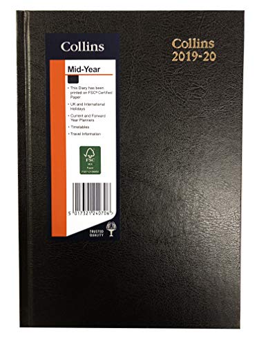 Collins 38M A5 Week to View 2019-2020 Desk Diary - Black - down 66.18% (£5.46) to £2.79 from £8.25