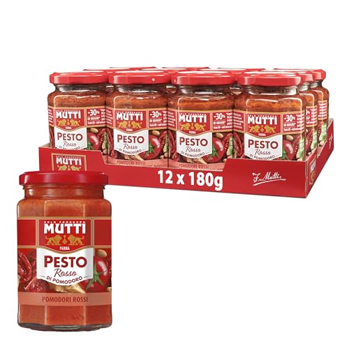 Mutti Red Pesto 12 x 180g - down 4.30% (£1.12) to £24.91 from £26.03