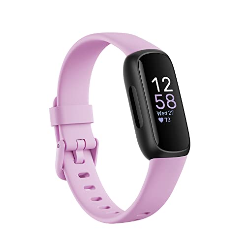 Google Fitbit Inspire 3 Activi...iness Score, Black/Lilac Bliss - down 40.49% (£34.01) to £49.99 from £84.00
