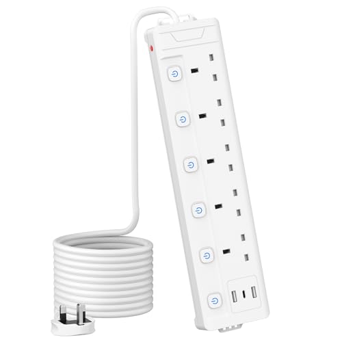 3M 5 Gang Extension Lead with ...or Home Dorm Office Multi Plug - down 16.46% (£3.94) to £19.99 from £23.93