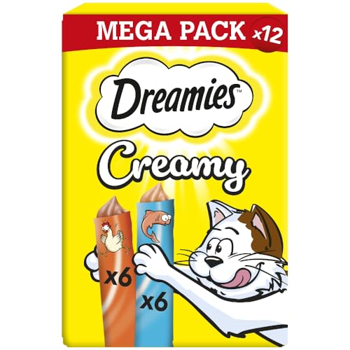 Dreamies Creamy Cat Treats with Chicken and Salmon 7 x 12 g - down 47.38% (£11.84) to £13.15 from £24.99