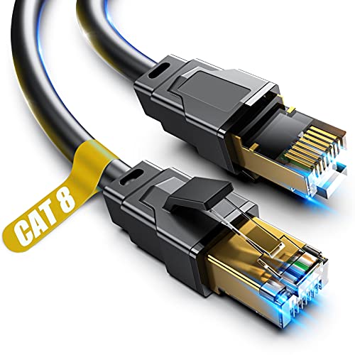 Akake Cat 8 Ethernet Cable, 0...., Indoor&Outdoor (7.5M), Black - down 10.01% (£1.54) to £13.85 from £15.39