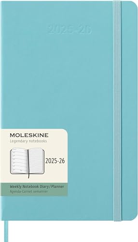 Moleskine Weekly Planner 2025-... 13 x 21 cm, Colour Aquamarine - down 14.39% (£1.90) to £11.30 from £13.20