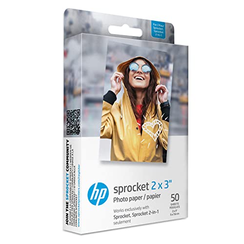 HP Sprocket 2x3" (5.1x7.5 cm) ...ith HP Sprocket Photo Printers - down 49.98% (£12.49) to £12.50 from £24.99
