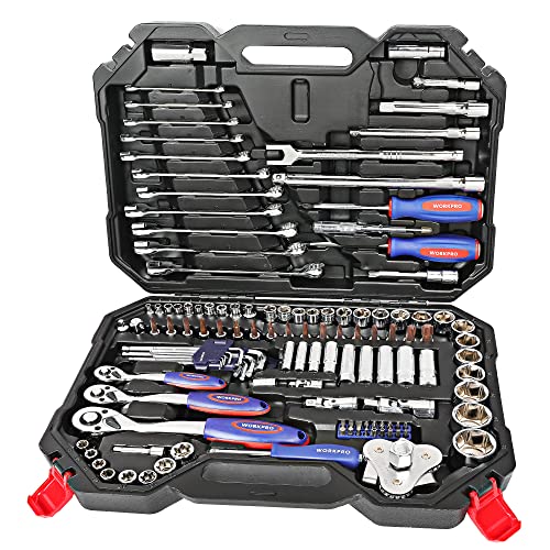 WORKPRO 123-Piece Drive Socket...x Keys for Car and Home Repair - down 40.21% (£61.17) to £90.94 from £152.11