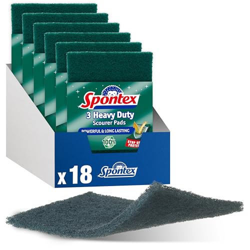 Spontex Heavy Duty Scourer Pad...p Grease Value Pack | 18 Count - down 29.71% (£2.84) to £6.72 from £9.56