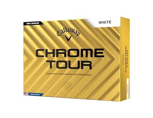 Callaway Golf Chrome Tour Golf Ball, White - down 4.98% (£2.24) to £42.75 from £44.99