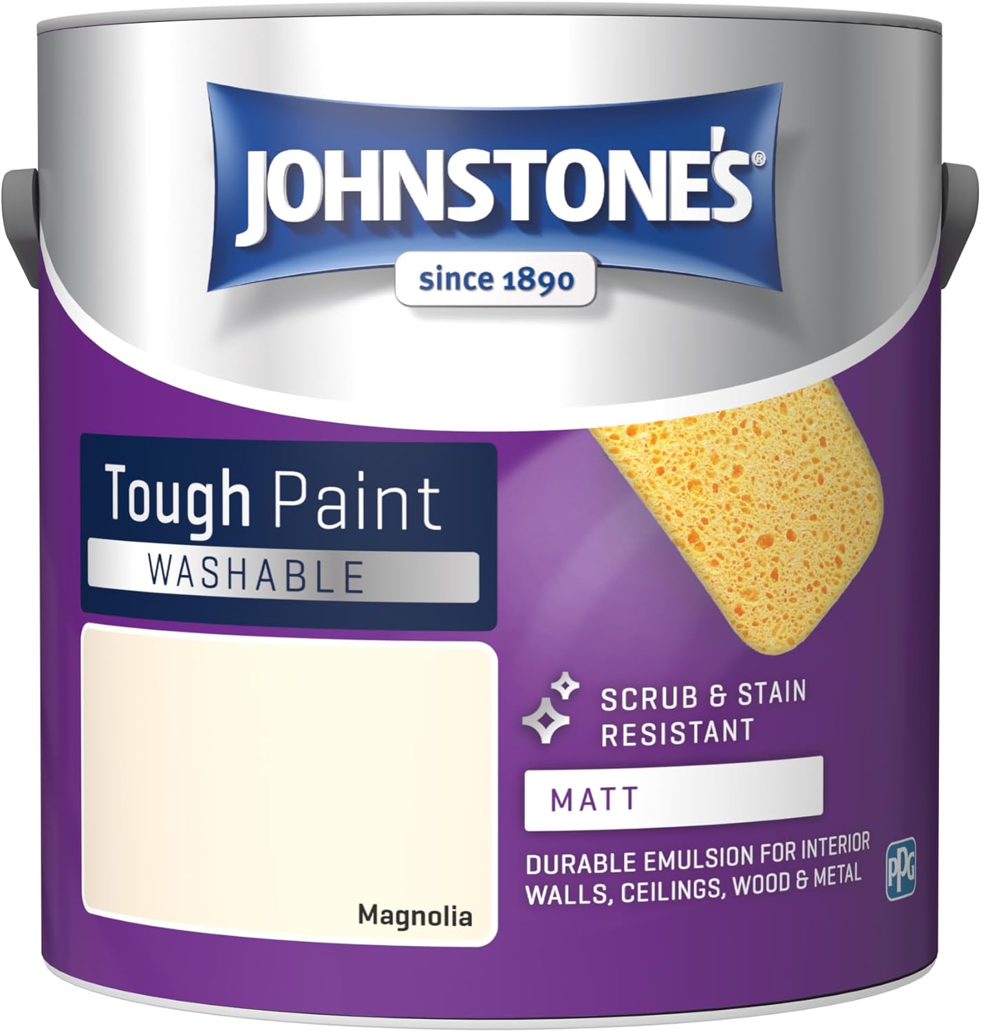 Johnstone's - Washable Paint -...12m2 Coverage per Litre - 2.5L - down 13.66% (£2.53) to £15.99 from £18.52