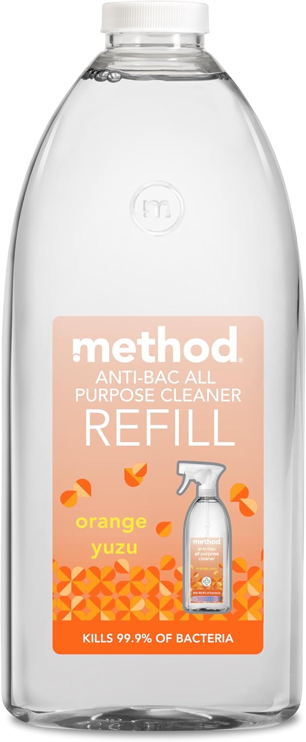 Method Antibacterial Spray Ref...rpose Cleaner, Orange Yuzu, 2L - down 30.00% (£1.71) to £3.99 from £5.70