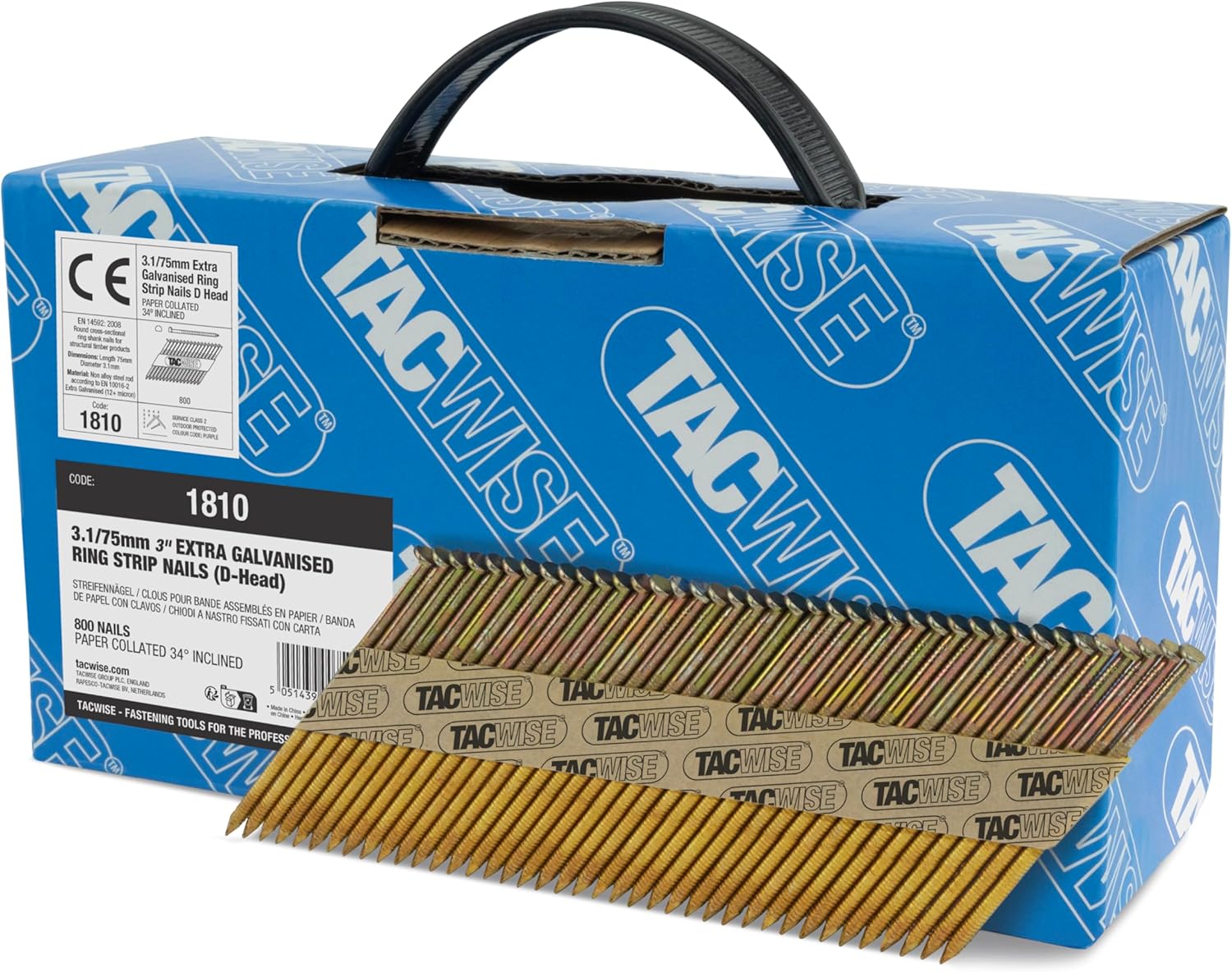 Tacwise 1810 Extra Galvanised ...d, Paper Collated, Pack of 800 - down 5.28% (£0.79) to £14.16 from £14.95