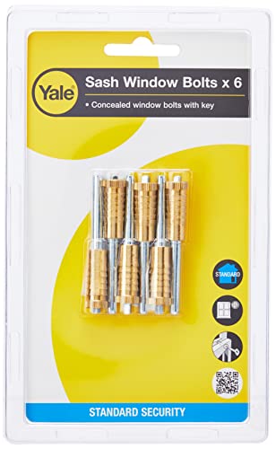 Yale Locks P6P119 Sash Window Bolts (Pack of 6) - down 78.02% (£10.65) to £3.00 from £13.65