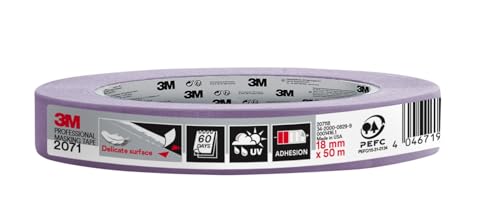 3M Professional Masking Tape 2071, 1 Roll, 18 mm x 50 m - down 57.44% (£6.68) to £4.95 from £11.63