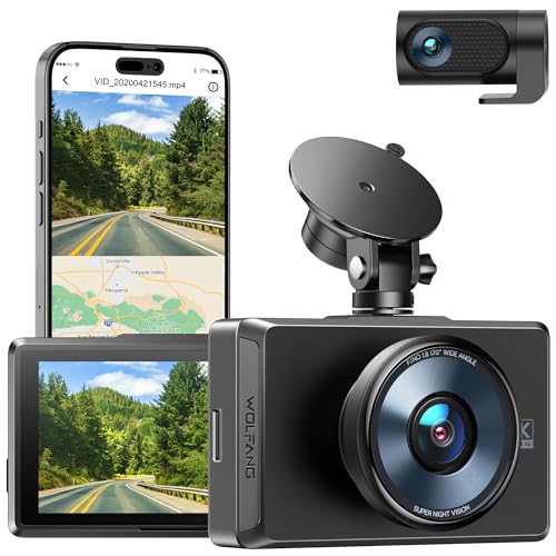 4K Dash Cam Front and Rear, WO...tion Detection, Loop Recording - down 12.69% (£5.48) to £37.70 from £43.18