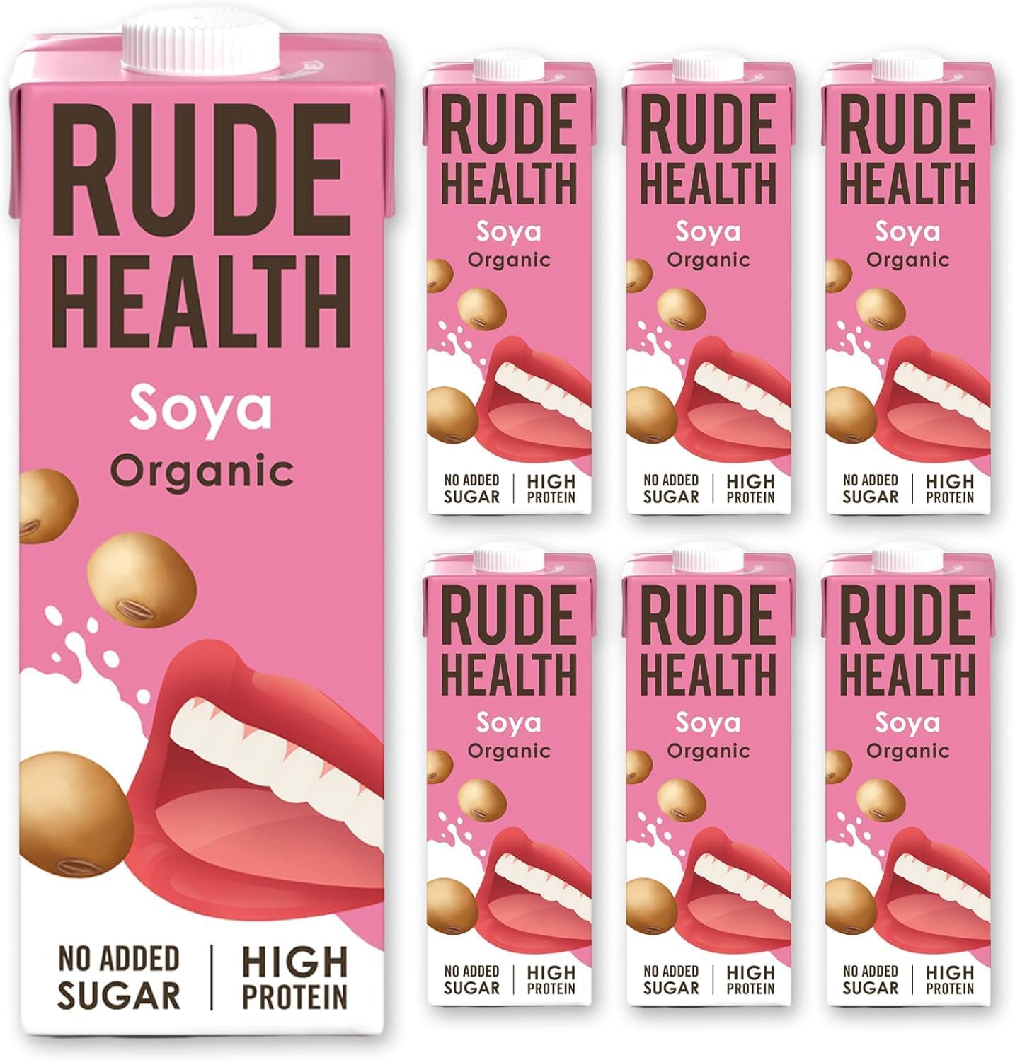 Rude Health 6 x 1 Litre Organi... & Vegan, 100% Recyclable Pack - down 10.00% (£0.90) to £8.10 from £9.00