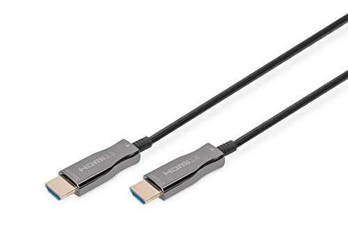 Digitus fibre optic HDMI cable...– gold-plated contacts – black - down 37.60% (£18.86) to £31.30 from £50.16