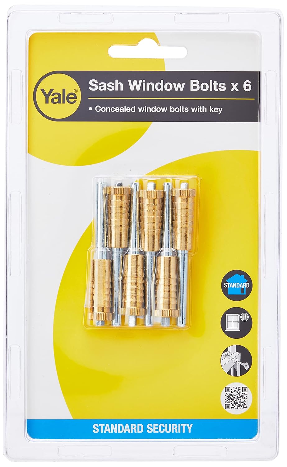 Yale Locks P6P119 Sash Window Bolts (Pack of 6) - down 46.63% (£6.99) to £8.00 from £14.99