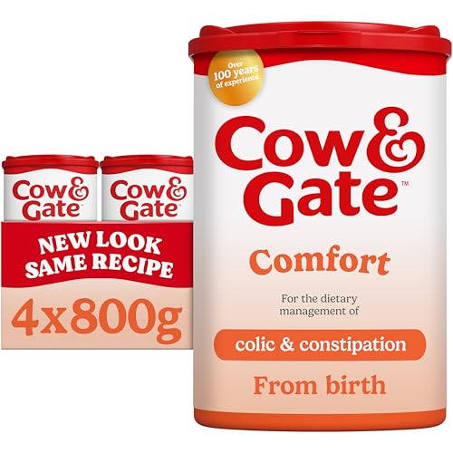 Cow & Gate Comfort Baby Milk P... from Birth, 800 g (Pack of 4) - down 23.88% (£13.80) to £44.00 from £57.80