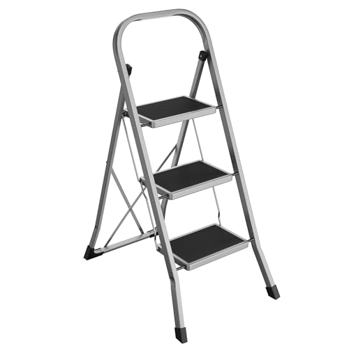 SONGMICS Step Ladder, 3-Step L...o 150 kg, Dove Grey GSL003GY01 - down 18.55% (£4.45) to £19.54 from £23.99