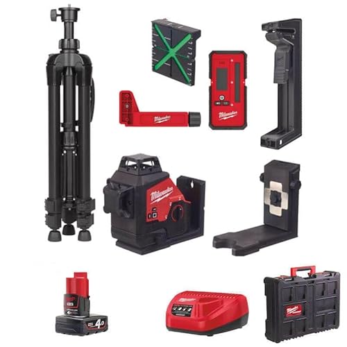 M12 3PLKIT-401P_3PL_Green Lase...60° with Milwaukee Accessories - down 10.00% (£106.97) to £962.76 from £1,069.73