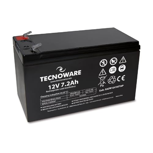 Tecnoware Power Systems - 12V ...intenance, Bianco, Size 7.2 Ah - down 18.52% (£3.18) to £13.99 from £17.17