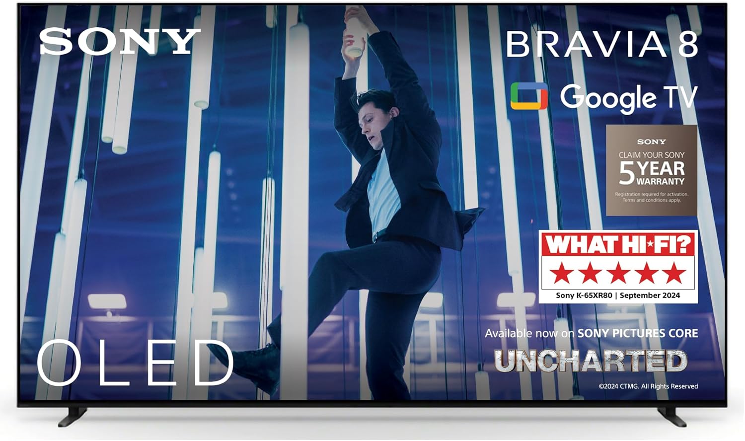 Sony BRAVIA 8 OLED, K55XR80, 5...irPlay, 120Hz, 5 Year Warranty - down 7.15% (£100.00) to £1,299.00 from £1,399.00