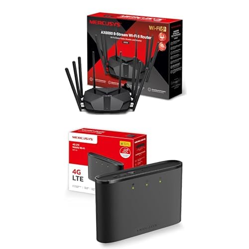 Bundle of Mercusys Wi-Fi 6 Rou...fi Portable WiFi 4G LTE Router - down 8.82% (£16.33) to £168.86 from £185.19