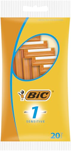 BIC 1 Sensitive Razors for Men... Single Blade Razor Pack of 20 - down 49.37% (£1.17) to £1.20 from £2.37