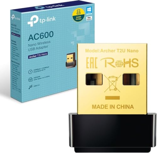 TP-Link Archer T2U Nano AC600 ..., Nano USB WiFi Adapter for PC - down 37.61% (£4.51) to £7.48 from £11.99