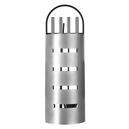 LIVIVO 5 Piece Fireplace Tools...ce, Chiminea, Firepit – Silver - down 12.05% (£3.47) to £25.32 from £28.79