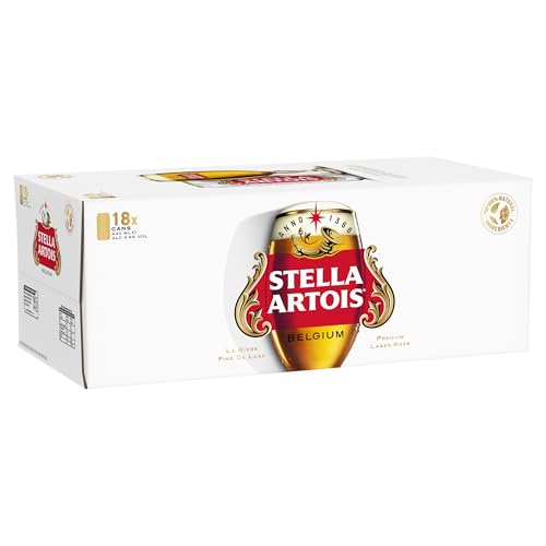 STELLA ARTOIS Premium Lager Beer Can, 440 ml (Pack of 18) - down 26.14% (£4.43) to £12.52 from £16.95