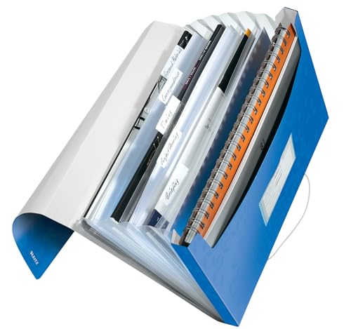 Leitz A4 Expanding File with 6...llic Blue, WOW Range, 45890036 - down 53.02% (£7.63) to £6.76 from £14.39