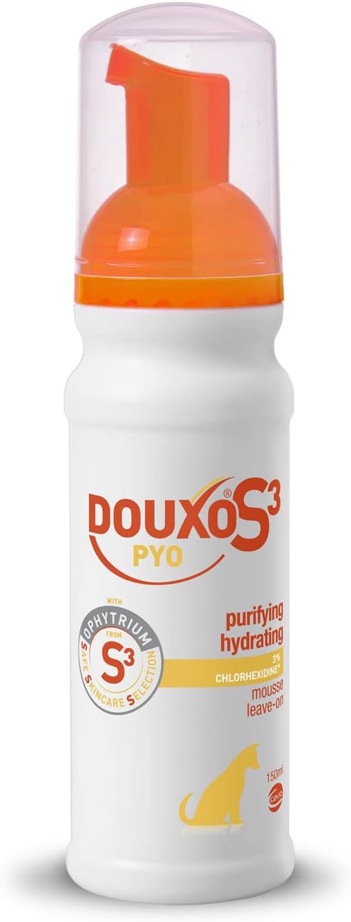 DOUXO S3 PYO Mousse, Waterless...ypoallergenic Fragrance, 150ml - down 31.75% (£6.09) to £13.09 from £19.18