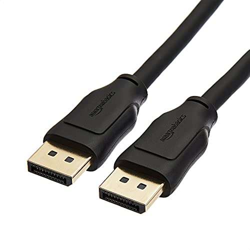 Amazon Basics DisplayPort 1.4 ...old-Plated Plugs, 1.8 m, Black - down 32.57% (£1.70) to £3.52 from £5.22