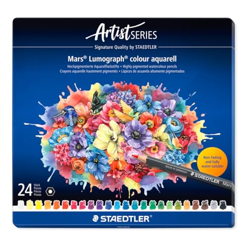 STAEDTLER Watercolour Pencil -... Aquarell - Tin of 24, 104 M24 - down 21.62% (£9.72) to £35.23 from £44.95