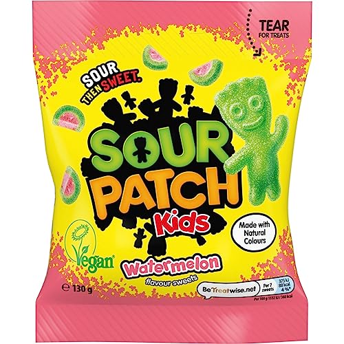 Sour Patch Kids Watermelon, Fr...Sour Sweets, 130 g (Pack of 1) - down 26.67% (£0.40) to £1.10 from £1.50