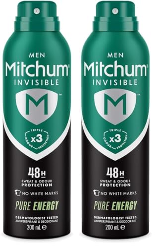 Mitchum Invisible Men 48HR Pro...ure Energy, 200 ml (Pack of 2) - down 38.08% (£2.46) to £4.00 from £6.46