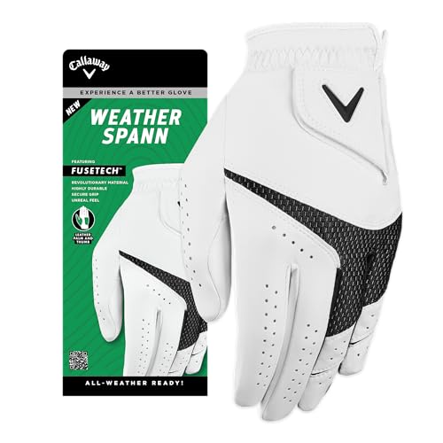 Callaway Golf Weather Spann Golf Glove, Men's Left Hand, S - down 6.00% (£0.65) to £10.19 from £10.84