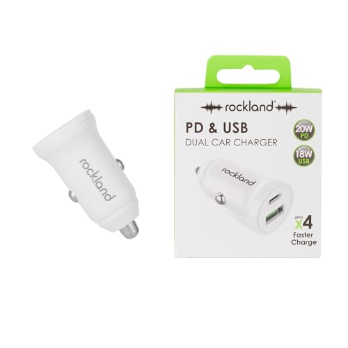 Rockland Dual PD USB Car Charg...ger for iPhone Android Samsung - down 64.40% (£5.79) to £3.20 from £8.99