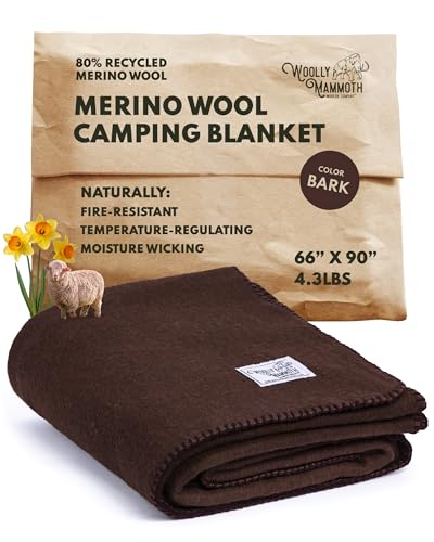 Woolly Mammoth Merino Wool Bla...rmy, Outside, Outdoors – Brown - down 35.21% (£25.68) to £47.25 from £72.93