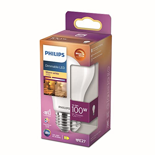 Philips E27 Standard LED Light...Frosted Glass Dimmable – Glass - down 32.27% (£2.62) to £5.50 from £8.12