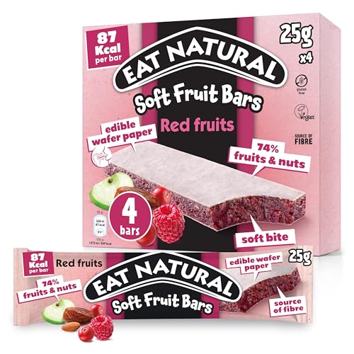 Eat Natural Soft Fruit Bars Red Berries 4x25g - down 9.88% (£0.24) to £2.19 from £2.43