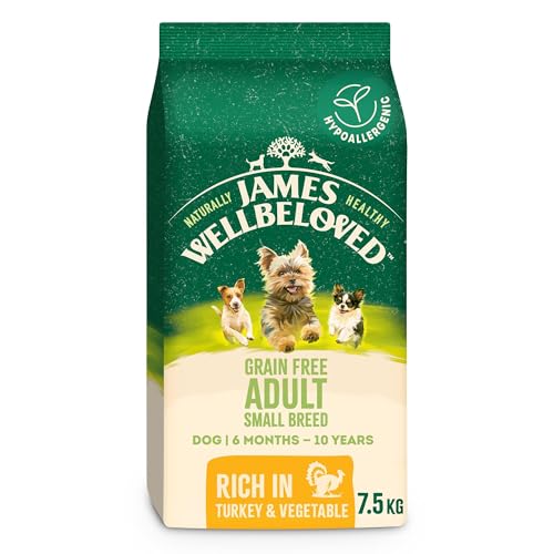 James Wellbeloved Hypoallergen...Breed Grain Free Turkey 7.5 kg - down 42.56% (£23.62) to £31.88 from £55.50